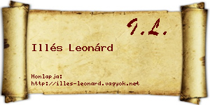 Illés Leonárd névjegykártya